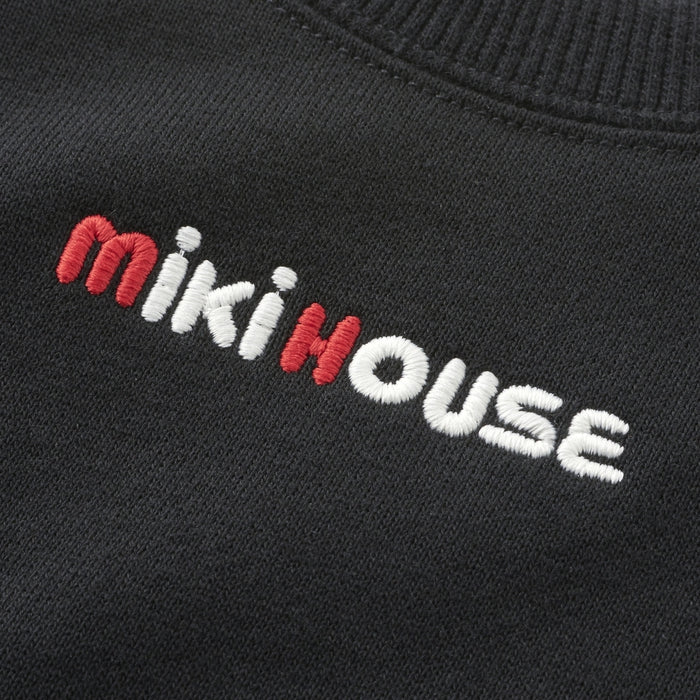MIKIHOUSE【人気色！新品未使用】ミキハウス　バックロゴトレーナー　黒130cm