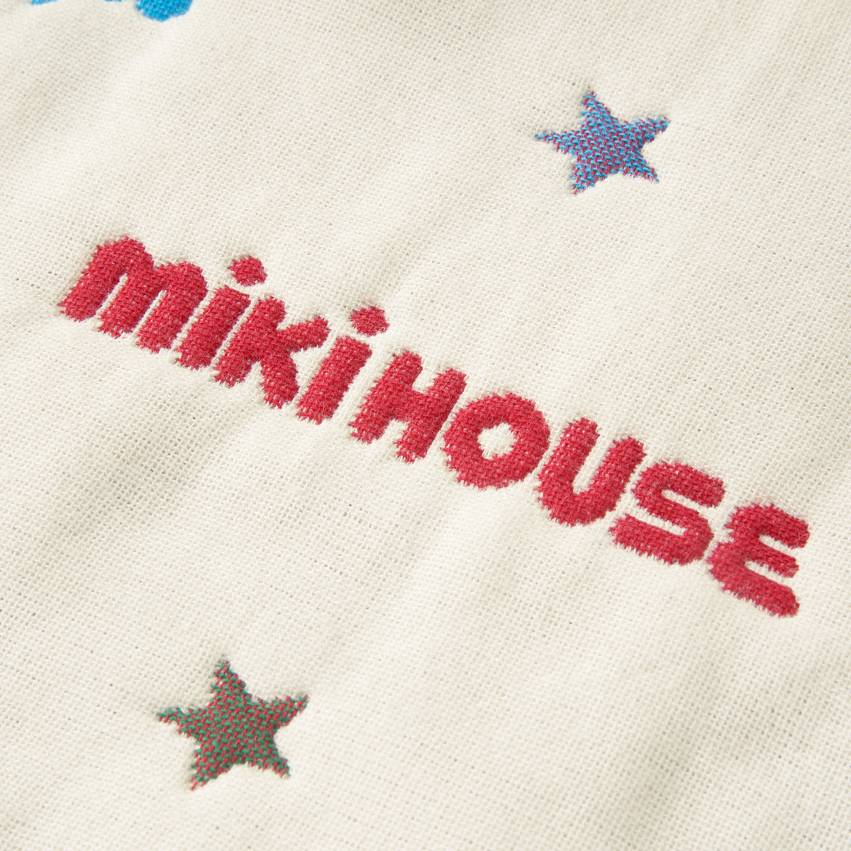 ロゴ刺繍六重織ガーゼスリーパー | ミキハウスオフィシャルサイト